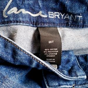 Lane Bryant jeans. Sz. 26 TALL slim boot cut.